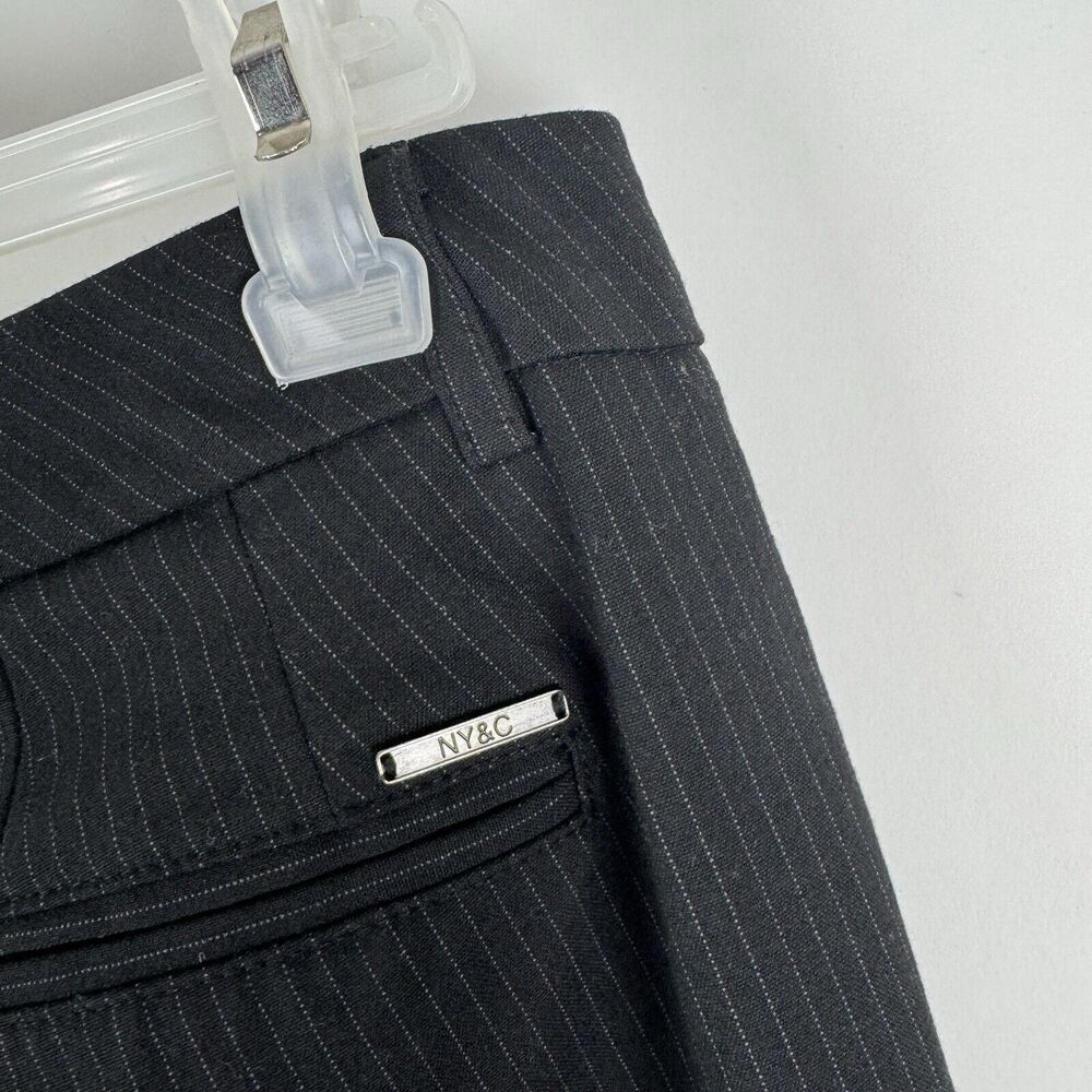 New York & Company Stretch Black Pinstripe Dress Pant Size 2 Tall - Picture 8 of 16